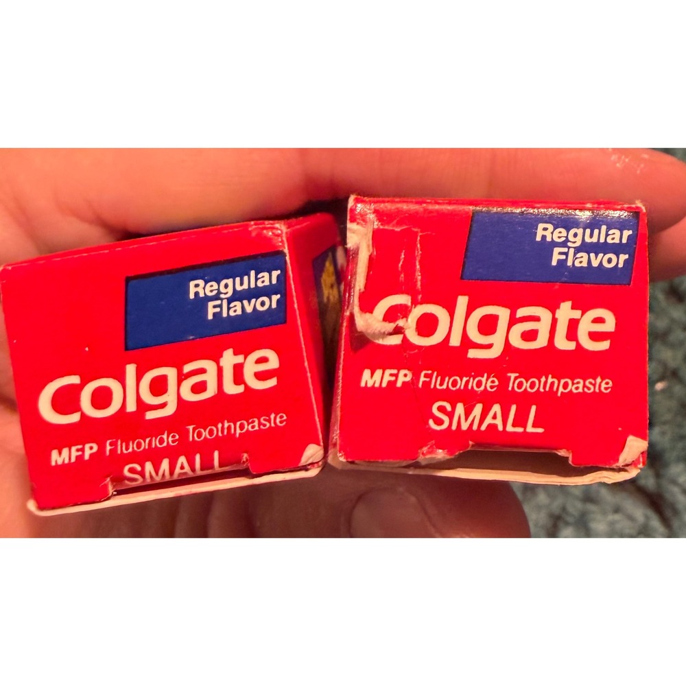 Set of 2 Vintage Colgate MFP Toothpaste Great Regular Flavor Travel Size 0.75 oz - Picture 5 of 6